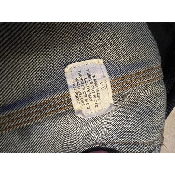 vintage flared levis orange tab dark wash womens overalls - Picture 2 of 14